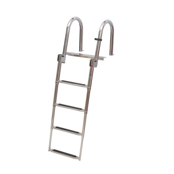 4 Step Folding Pontoon Ladder - Marine Hardware And Boat Seat ...